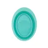Tigela de Lavagem de Silicone Dobrável Esponja de Pó Tigela de Lavagem Pad Ferramenta Universal de Limpeza de Pincéis de Maquiagem Tigela de Lavagem Oval para Pincéis de Maquiagem