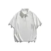 Ropa para Hombre Beijie Verano 2026 Nueva Camisa Polo de Manga Raglán Suéter Pulóver con Media Cremallera para Hombre Camiseta de Manga Corta con Cuello Camisero