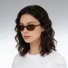 Gafas de sol ovaladas pequeñas para mujer, estilo europeo y americano de alta gama, gafas de sol de moda personalizadas para hombre, protección solar, gafas de sol retro transfronterizas