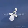 Pingente de Pedra Natural Ametista Cristal Rosa Pingente de Cristal de Pedra Natural Colar Acessórios de Yoga Pingente de Anjo de Pedra Natural
