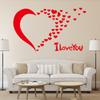 Pegatinas de Pared de Amor Romántico Pareja Dormitorio Sala de Estar Decoración de Boda Decoración de Pared de Fondo de Habitación Pegatinas de Pared Corazón de Niña