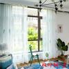 Venta al por mayor Nuevo Estilo Pequeño Fresco y Versátil Cortinas Blancas y Mosquiteros Acabado Rejillas para Ventana Mirador Transmisión de Luz Cortinas de Gasa Bordadas Pastorales