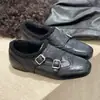 Sapatos de Couro Brogue Esculpido para Mulheres 2025 Novo Estilo Mocassins de Commuter com Forro de Lã