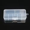 Caja de Plástico Transparente con Hebilla Integrada de PP, 7 Compartimentos Fijos, para Empaque de Cuentas y Accesorios de Ferretería, Caja de Almacenamiento con Botones