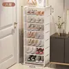 Sapateira Prateleira de Armazenamento Multicamadas para Uso Doméstico, Entrada Simples, Quarto de Dormitório Interno, Economia de Espaço, Apartamento Pequeno, Estilo Minimalista Moderno