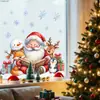 Pegatina de Ventana de Papá Noel Navideño Lector Compañero Puerta de Cristal de Exhibición Decoración del Hogar Pegatina Electrostática para Cristal