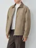 Chaqueta de Plumas de Suede y Felpa para Hombre Mo Mai Ke Alta Inteligencia para Viajes al Trabajo Estilo Invierno 26 Cuello de Color Contrastante Chaqueta de Plumas para Hombre 88952.