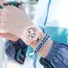 Reloj Sanda para Hombre y Mujer Doble Pantalla Deportivo Resistente al Agua para Exteriores Reloj Electrónico Impermeable para Escalada Reloj Multifuncional para Estudiantes para Hombre