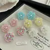 Pendientes de Flor de Perlas Coreanos de Verano Frescos y Dulces, Pendientes Delicados y Elegantes con un Ambiente Dulce y Elegante