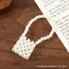 Mini Bolsa Elegante de Pérolas Artesanal com Contas, Acessório de Mini Bolsa para Boneca, Pingente de Morango Coração Personalizado Peças para Joias DIY