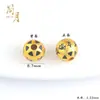 Cuentas Cilíndricas con Agujero Pasante del Mantra de Seis Palabras Esmaltadas Chapadas en Oro Accesorios para Joyería DIY Versátiles Monedas con Agujero Pasante Accesorios Venta al por Mayor