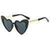Óculos decorativos personalizados 2021 óculos de sol love fivela de corrente de coração de pêssego óculos de sol da moda óculos de sol