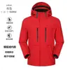 Chaqueta con Logo Estampado, Impermeable, Cortavientos y Cálida para Hombre y Mujer para Exteriores, con Forro de Terciopelo Zorro Plateado, Ropa de Trabajo Tres en Uno