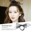 Liu Shishi com laço de gaze preta corda de cabelo cabelo feminino temperamento retrô outono e inverno nicho elástico anel de cabelo