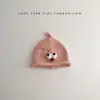 Gorro de bebé coreano Ins Otoño e Invierno Cálido de Punto con Chupete para Bebé Niño y Niña Meses Pequeños Gorro de Lana a Prueba de Viento