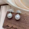 Aretes de Perla Reversibles de Fuegos Artificiales para Mujer, Minimalistas y Lujosos, Versátiles y Elegantes Aretes Artísticos
