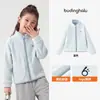 Pudding Haru Roupa de Outono Meninas Roupas Infantis Blusa 2026 Outono Novo Estilo Jaqueta Infantil Quente de Lã Coral Dupla Face
