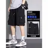 Calça Média de Marca da Moda 2025 Bermudas Cargo Masculinas Novas Peças Esportivas de Exterior Verão Fino Seda de Gelo Casuais Masculinas Shorts de Cinco Pontos