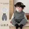 Roupa de Outono para Bebê Menina Estilo Coreano Roupa de Outono para Bebês Macacão para Crianças Pequenas Roupa Estilosa para Exterior de Meninas Roupa Infantil