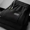 Pantalones Casuales Rectos Holgados de Pana para Otoño e Invierno para Hombre Tallas Grandes Versátiles Ropa de Abrigo Pantalones Largos Deportivos Casuales Forrados de Polar
