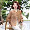 Casaco de Outono e Inverno da Mamãe 2026: Novo Estilo para Mulheres de Meia-Idade e Idosas, Gola Redonda, Caimento Solto, Peça de Roupa Externa Elegante e Versátil