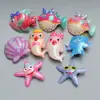 Pinzas para el pelo de dibujos animados para niños, peces de resina, estrellas de mar, conchas, pinzas laterales lindas para flequillo de niñas, accesorios para el pelo estilo océano