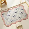 Alfombrillas de Piso Estilo Japonés y Coreano de Lino Sintético para Baño, Entrada del Hogar, Felpudos Tejidos Absorbentes de Agua de Secado Rápido, Alfombras para Ducha