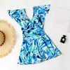 Traje de baño para mujer 2024 nuevo sensación de aguas termales delgado cobertura de abdomen piscina profesional conservador una pieza talla grande traje de baño 5002