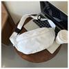 Nova Veludo Cotelê Moderna Simples Estilo Esportivo Casual Simples Moda Cor Sólida Pingente Grande Capacidade Bolsa de Ombro Bolsa de Peito