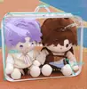 Bolsa de Passeio para Boneca de Algodão 20cm40cm50cm Bolsa à Prova de Poeira de PVC Transparente Bolsa de Exibição Suporte de Arame de Aço Bolsa de Armazenamento