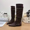 Botas de tacón alto apilado con tachuelas y punta fina negras para mujer, nuevo modelo otoño/invierno 2026, uso bidireccional desmontable, botas de montar ajustadas