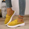 Comercio Electrónico Transfronterizo 2026 Nuevos Mocasines Casuales Slip-on Zapatos Perezosos Tallas Grandes Pantuflas de Suela Gruesa para Mujer Venta al por Mayor
