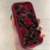 Capa de Celular Transfronteiriça Mais Vendida com Tema de Rosa Adequada para iPhone 11/12/13/14/15/16 Pro Max, Capa Flexível Apple 17