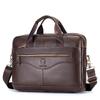 Portafolio de Cuero Lion Leiden Portátil para Hombre Sentido Avanzado Capa Superior Cuero Vacuno Negocios Retro Bolso de Oficina Explosiones Transfronterizas