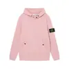 Chamarra Sudadera Cross-Border Ston Stone con Parche de Brújula Bordado 26Ss Chamarra con Capucha de Felpa de Color Sólido con Bolsillo Lateral