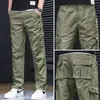 Pantalones Cargo Multibolsillos Sueltos Pantalones de Trabajo Soldados Hombres Duraderos Protección Laboral Rectos Largos Pantalones Casuales Hombres