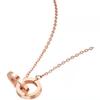 Pingente de Titânio com Diamante Genuíno Sul-Africano Guan Yu Conjunto de Pingentes de Colar de Diamante com Duplo Anel Decoração Presente para Mulheres S2112513