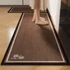 Novo Tapete de Cozinha Estilo Chinês Simples Absorvente de Água Absorvente de Óleo Secagem Rápida Tapete para Pés Faixa Longa Antiderrapante Resistente à Sujeira Resistente ao Desgaste Tapete de Chão de Terra de Diatomáceas