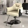Cadeira elevatória para salão de cabeleireiro, cadeira simples giratória para permanente e coloração, cadeira de corte de cabelo de luxo leve moderna para salão, cadeira de barbeiro específica para salão