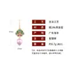 Brincos Originais Novos de Cristal Kunzita Natural Estilo Chinoiserie Esmalte Frio Nicho Alto Padrão Feminino Retrô Chinoiserie
