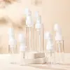 En stock botella de espuma PET con cabezal de cepillo de silicona Botella dispensadora de espuma Mousse Limpiador Desmaquillante botella secundaria de plástico cosmético