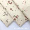 Tela de sarga de algodón estampada floral fresco primavera y verano flor pedicelo camisa infantil tela para vestido de muñeca