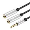 Cable Adaptador de Audio Dos en Uno para Laptop, Teléfono Móvil y Computadora, Extensión de Micrófono para Auriculares Cable de Audio 3.5 Uno a Dos
