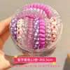 Elástico de Cabelo Tipo Fio de Telefone para Mulheres, Tamanho Pequeno, Estilo Fino, Elástico de Cabelo Coreano, Corda de Cabelo Simples, Elástico Preto, Acessório de Cabelo em Espiral de Fio Elétrico