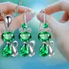 Brillante Exquisito Lujo Fresco Nuevo Creativo Personalizado Colgante de Gato Collar Pendientes Moda Versátil Regalo Conmemorativo