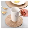 Almohadilla Aislante de Calor Tejida de Lino de Amazon Cuerda de Algodón Mantel Individual para Comida Occidental Tapete para Tazón Antiescaldante Tapete para Olla Mantel para Mesa de Comedor Resistente a Altas Temperaturas Tapete para Taza