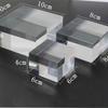 Base quadrada de coluna transparente acrílica acrílico fosco quadrado transparente acrílico cilíndrico wafer personalização
