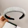 Tiara de Strass Estrelada de Alto Padrão Estilo Coreano para Mulheres, Simples e Fashionável Tiara Larga de Strass Completo Luxuosa, Acessório de Cabelo de Luxo Leve