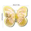 Adhesivo de pared de mariposa hueca tridimensional 3D de cuatro capas, mariposa de papel nacarado, decoración para fiestas navideñas, bodas, hogar