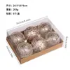 Decoraciones Navideñas Transfronterizas 8cm/6Pzas Esfera Navideña Transparente Pintada de Boutique Colgante para Árbol de Navidad